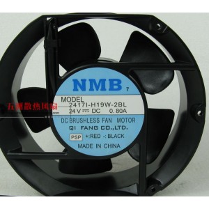 NMB 24171-H19W-2BL 24V 0.80A 2 Wires Cooling Fan 